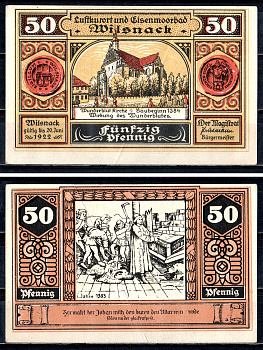 Вильснак (Пруссия, Бранденбург) 50 пфеннигов 1922 2193-50-2-2