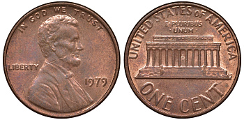 США 1 цент 1979 KM 201 медь цинк 4547-1266