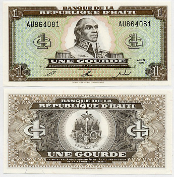 ГАИТИ 1 ГУРД 1992 Pick 259a бумага UNC (ПРЕСС) 6287-9-1-1