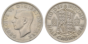 Великобритания 1/2 кроны 1948 Георг VI (1936-1952) KM 866, Spink 4101 медно-никель 3897-1225