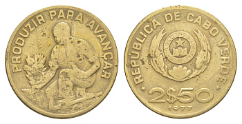 Кабо-Верде 2,5 эскудо 1977 KM 18 никель латунь 4514-926