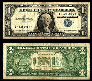 США 1 доллар 1957 Джордж Вашингтон Pick 419 a бумага 2119-5-1-2