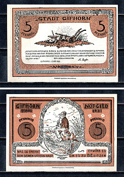 Гифхорн (Пруссия, Ганновер) 5 пфеннигов 1921 7556-9-1-1