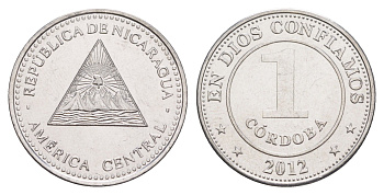 Никарагуа 1 кордоба 2012 KM 101 сталь плакированная никелем UNC 4641-415