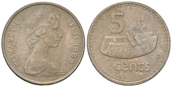 Фиджи 5 центов 1969 KM 29 медно-никель aUNC 4621-117