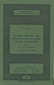 SOTHEBY & CO КАТАЛОГ АНТИЧНЫХ, АНГЛИЙСКИХ И ЗАРУБЕЖНЫХ МОНЕТ В ЗОЛОТЕ, СЕРЕБРЕ И БРОНЗЕ, ВКЛЮЧАЯ ОТЛИЧНЫЕ КОНТИНЕНТАЛЬНЫЕ СЕРЕБРЯНЫЕ МОНЕТЫ. РАЗЛИЧНЫЕ ВЛАДЕЛЬЦЫ 27677 SOTHEBY & CO, CATALOGUE OF ANCIENT, ENGLISH AND FOREIGN COINS, IN GOLD, SILVER AND BRONZ