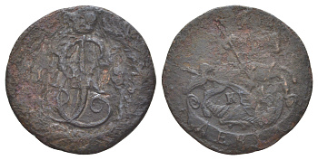 Россия денга 1783? КМ, Екатерина II (1762-1796) Биткин 818 R медь 4630-135