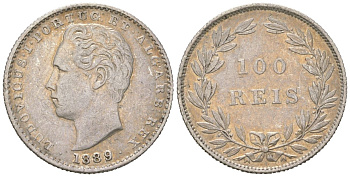 Португалия 100 реалов 1889 Луиш I (1861-1889) KM 510 серебро 4611-311