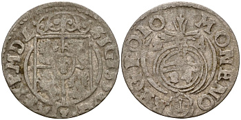 Польша 3 полкера (3 полторака - 1 крейцер) 1624 Сигизмунд III Ваза (1587-1632) Gorecki B.24, KM 41 серебро 4160-153