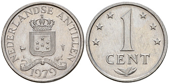 Нидерландские Антильские острова (Нидерландские Антилы) 1 цент 1979 Юлиана (1948-1980) KM 8a алюминий 4602-249