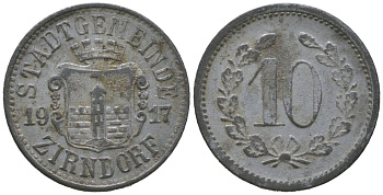 Цирндорф (Бавария) 10 пфеннигов 1917 Funck 626.2, Men18 35138.2 цинк 4588-725