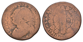 Франция 12 денье 1791 N, Людовик XVI (1774-1792) KM 600 бронза 4657-922