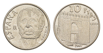 Испания 10 песет 1997 Сенека KM 982 медно-никель 4623-1247