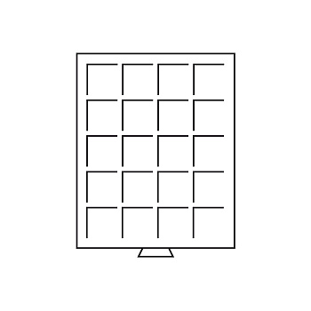 Бокс для монет на 20 круглых ячеек ????? диаметром до 48 мм. 306945-1 (1)
