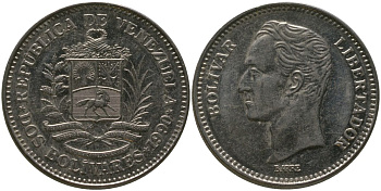 Венесуэла 2 боливара 1990 Combinations : 1 + A, Caracas mint KM 43a.1 сталь плакированная никелем 4529-336