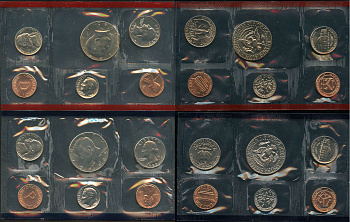 США официальные наборы из 10 монет и 2 жетонов монетного двора 1985 D, P, Джон Кеннеди KM MS 149   UNC  8-2-03-33