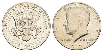 США 1/2 доллара (50 центов) 1979 Джон Кеннеди KM A202b медь плакированная медно-никелем aUNC 4536-1226