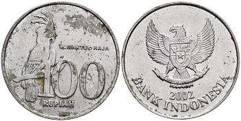 Индонезия 100 рупий 2002 черный пальмовый какаду KM 61 алюминий 4511-956