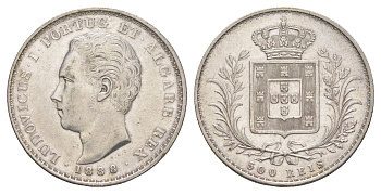 Португалия 500 реалов 1888 Луиш I (1861-1889) KM 509 серебро 4127-931