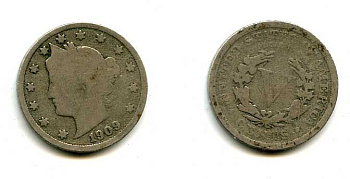 США 5 ЦЕНТОВ 1909 37-151