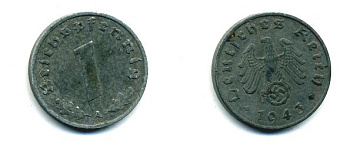 ГЕРМАНИЯ 1 РЕЙХСПФЕННИГ 1941 A цинк 46-2326