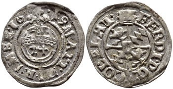 ХИЛЬДЕСХАЙМ 1/24 ТАЛЕРА 1619 ДАТА В ЛЕГЕНДЕ KM 168 серебро 560-822