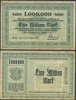 Адорф-им-Фогтланд 1000000 марок 1923 бумага 6285-41-1-2