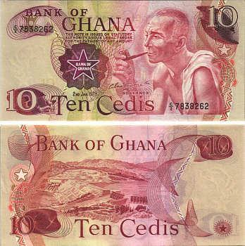 Гана 10 седи 1978 плотина Акосомбо (Вольта) Pick 16 f бумага aUNC 7116-17-3-2