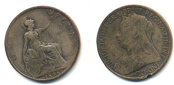 Великобритания 1 пенни 1898 Виктория (1837-1901) KM 790, Spink 3961 бронза 83-531