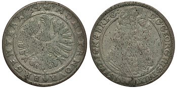 Силезия-Легница-Бжег 15 крейцеров 1664 Георг III (1639-1664), вес 5,94 гр. Fr.u.S. 1860 серебро 1516-642