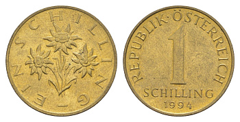Австрия 1 шиллинг 1994 KM 2886 алюминиевая бронза UNC 4633-746