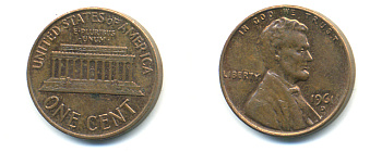 США 1 цент 1961 D, Авраам Линкольн KM 201 медь цинк 86-158