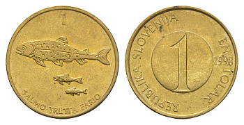 Словения 1 толар 1998 KM 4 латунь aUNC 4659-562