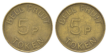 Великобритания игровой жетон - 5 пенсов ND диаметр 22 мм, вес 4,9 гр латунь 4171-611