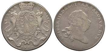 Саксен-Гота-Альтенбург 1 талер 1764 Фридрих III KM 31, Dav. 2722 серебро 00-811-45