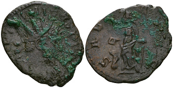 Римская Империя, императоры в Галлии антониниан 274 Тетрик, IMP C TETRICVS P F AVG, бюст императора / SALVS AVG, Салюта, персонификация Здоровья RIC 126 биллон 1073-19-95