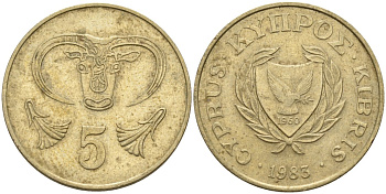 Кипр 5 центов 1993 KM 55.3 никель латунь 4141-1032