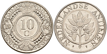 Нидерландские Антилы 10 центов 1998 Беатрикс (1980-2013) KM 34 сталь плакированная никелем 4174-767