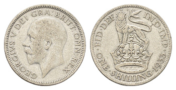 Великобритания 1 шиллинг 1933 Георг V (1910-1936) KM 833, Spink 4039 серебро 4116-1215