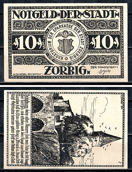 Цёрбиг (Пруссия, Саксония) 10 пфеннигов 1921 2193-42-3-2