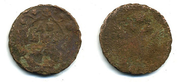 РОССИЯ 1 ДЕНЬГА 17XX медь 51-3743