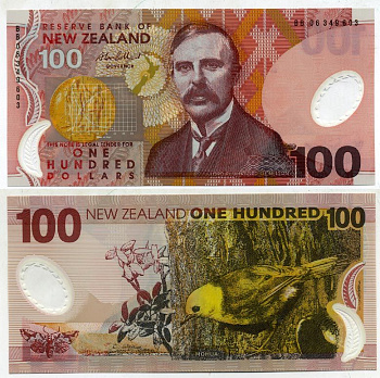 Новая Зеландия 100 долларов 2006 подпись ALAN BOLLARD Pick 189 b пластик UNC (пресс) 000-000-00