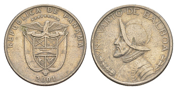 Панама 1/2 бальбоа 2001 KM 129 медно-никель 4646-317