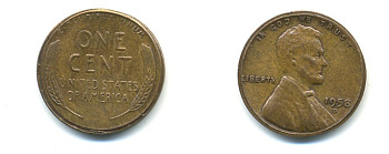 США 1 ЦЕНТ 1958 D ЛИНКОЛЬН KM A132 медь цинк 76-538