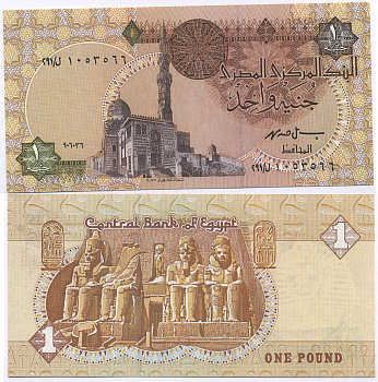 ЕГИПЕТ 1 ФУНТ 1993-2001 ПОДПИСЬ 19 Pick 50e бумага aUNC 7217-77-2