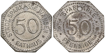 Вензув (Силезия) 50 пфеннигов 1920 Funck 573.6 железо 4379-1011