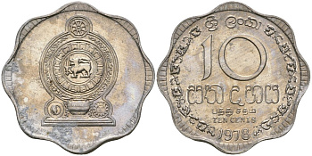 Шри-Ланка 10 центов 1978 KM 140a алюминий 4135-1212