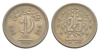 Пакистан 25 пайс 1975 KM 37 медно-никель 4649-319