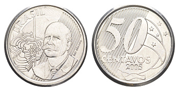 Бразилия 50 сентаво 2005 KM 651a нержавеющая сталь 4642-1142