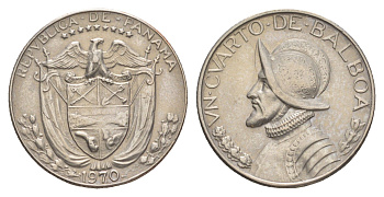 Панама 1/4 бальбоа (25 сентесимо) 1970 KM 11.2a медь плакированная медно-никелем 4642-644